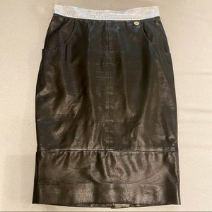 Authentic Chanel leather skirt